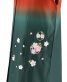 卒業式袴単品レンタル[刺繍]濃いオレンジ×緑ぼかしに桜刺繍[身長148-152cm]No.570